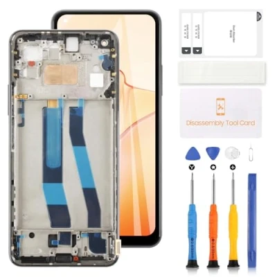 Image de TFT Écran pour Xiaomi Mi 11 Lite 4G M2101K9AG Remplacement 5G M2101K9G/MI LCD Tactile Digitizer Aessmbly Pièces de Réparation avec Outils(Noir Cadre)