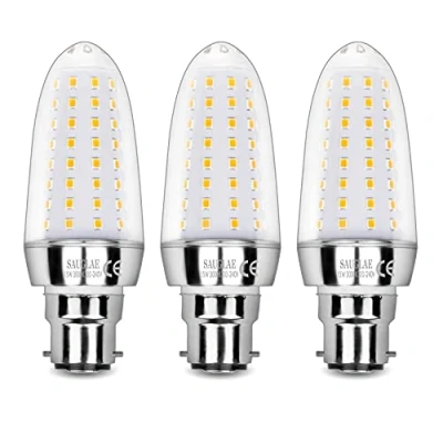 Image de SAUGLAE Ampoules LED 15W, Équivalent 120W Ampoule Incandescente, 3000K Blanc Chaud, 1700 Lm, à B22 Baïonnette, 3 Pièces