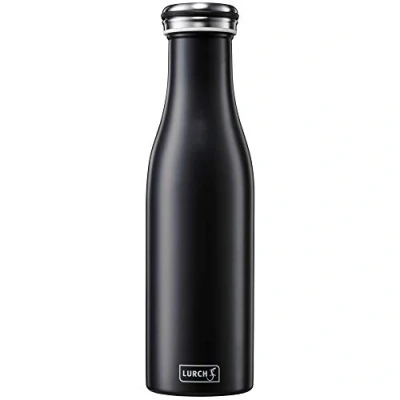 Image de Lurch Bouteille Isotherme, Acier Inoxydable, Noir Mat, 7.7 x 26.3 cm