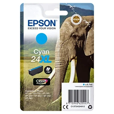Image de Epson C13T24324022 Cartouche d&#039;encre compatible avec Imprimante Expression Photo/Expression Premium XL Cyan