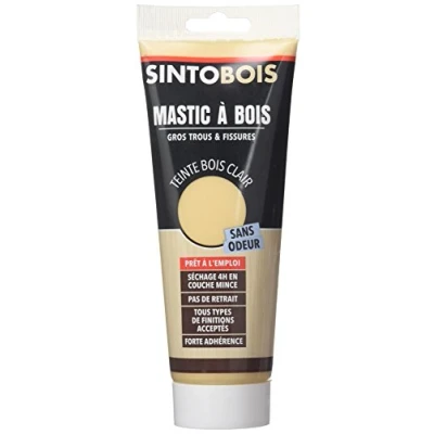 Image de Sinto 39900 Tube de Mastic à Bois Pâte Clair