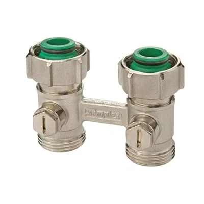 Image de Simplex HB Exclusiv D2 / 50 : Module de raccordement droit H BITUBE pour radiateur avec vannes intégrées G3/4&quot; F10014