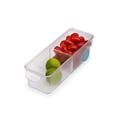 Image de Joseph FridgeStore Organisateur/Rangement de tiroir pour réfrigérateur avec poignée et roulettes un accès facile, convient aux réfrigérateurs standard, sans BPA, petit