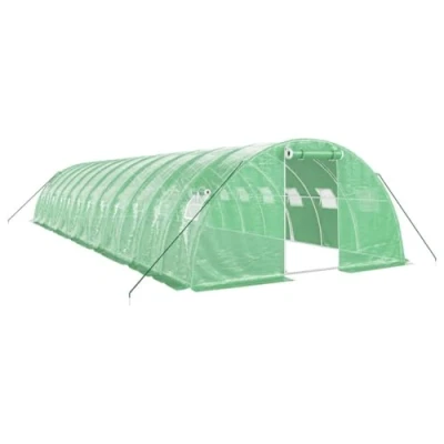 Image de Serre tente abri plante fleur legumes avec cadre en acier 48 m² 12 x 4 2 m vert
