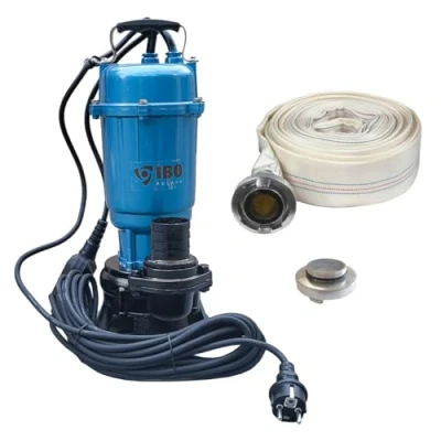 Image de Pompe à matières fécales 20 30 m Storz C Embrayage eaux usées 550 W 18000 l/h submersible Cutter Lame de coupe (pompe avec tuyau m)