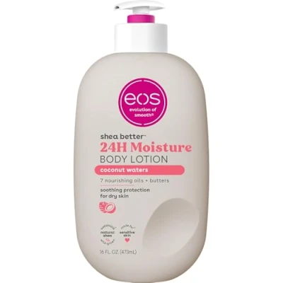 Image de eos Loção corporal Shea Better Água de coco, cuidados com a pele hidratados 24 horas, leve e não oleosa, feita karité naturelle, vegano, 473 ml