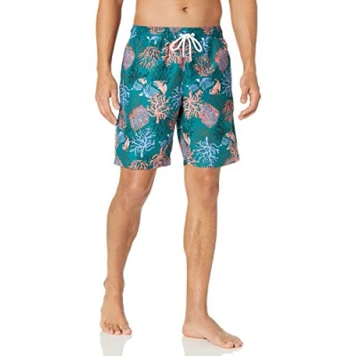 Image de Amazon Essentials Short de Bain à Séchage Rapide 23 cm Homme, Orange Corail, M