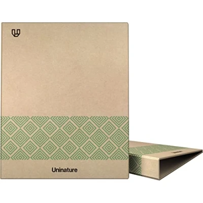 Image de Unipapel Classeur à anneaux en papier kraft A4 100% recyclé Vert 4 de forme D 25 mm Uninature Concept Certifié FSC