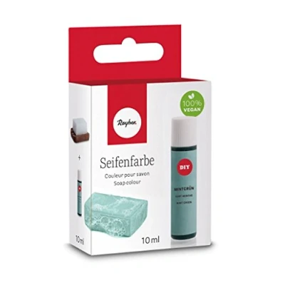 Image de Rayher 34246408 Couleur pour savon, vert menthe, inodore, 10ml, flacon compte goutte, testé dermatologiquement, végane, art créatif la coloration de savon transparent et opaque
