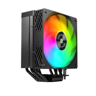 Image de MARS GAMING MCPU X5ARGB, Dissipateur CPU 280W TDP, 5x Heatpipes HCT Nouvelle Génération, Ventilateur PWM SI Extreme Silent ARGB 120mm, Noyau en Cuivre Hyper Équilibré, Compatibilité Universelle, Noir
