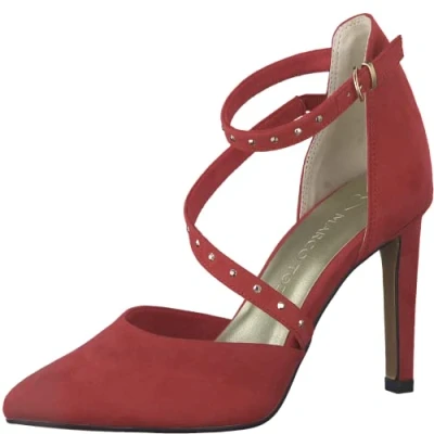 Image de Marco Tozzi Sling Escarpins à talons hauts, Femme, Taille: 38, Red Textile