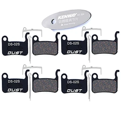 Image de CYCEARTH 4 Paires Vélo Disque Plaquettes De Frein pour Shimano Deore XT XTR LX SLX Parfaire Zoom Saint (Semi Métallique/en Métal Fritté) Metallic)