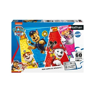 Image de Nathan Puzzle 60 P La Pat&#039;patrouille Colorée Paw: Paw Patrol Core