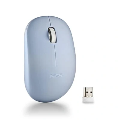 Image de NGS FOG PRO BLUE: Souris optique sans fil 1000 DPI avec connexion USB. Boutons silencieux. Couleur Bleu.
