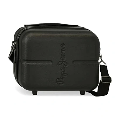 Image de Pepe Jeans Highlight Trousse de toilette adaptable avec bandoulière noire 29 x 21 15 cm rigide ABS 9,14 L, Taille unique