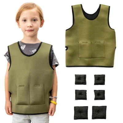 Image de Gilet lesté pour enfants ajustable de compression sensoriel problèmes sensoriels Weighted Vest
