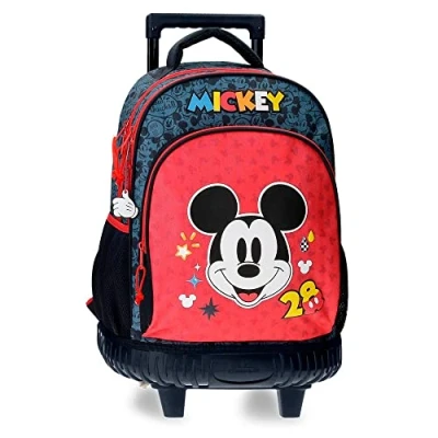 Image de Disney Mickey Get Moving Sac à dos compact 2 roues Multicolore 32x45x21 cm Polyester 28,9L, multicolore,