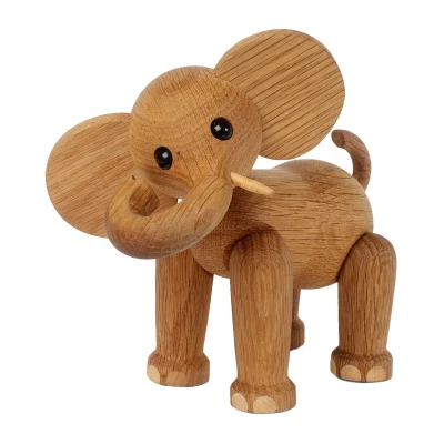 Image de Spring Copenhagen Figurine d&#039;éléphant en bois fabriquée à la main Ollie : un accessoire d&#039;intérieur majestueux