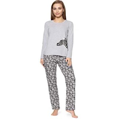 Image de Merry Style Pyjama Ensemble Haut et Bas Vêtement d&#039;Intérieur Fille MS10 192 (Melange Zebra, 170)
