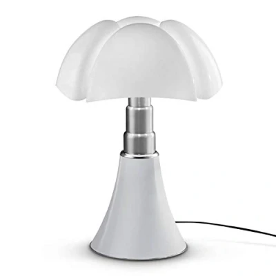 Image de PIPISTRELLO Lampe ampoules fluorescentes pied télescopique H66 86cm Blanc Martinelli Luce designé par Gae Aulenti