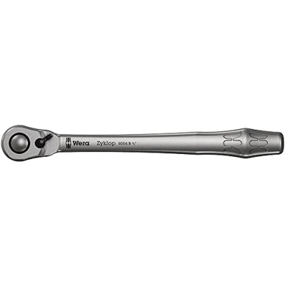 Image de Wera 05004034001 8004 B Cliquet Zyklop Metal avec levier d‘inversion, à carré 3/8“, 222.0 mm