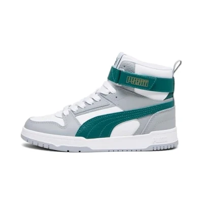 Image de Puma Mixte Enfant Rbd Game Jr, White Malachite Cool Mid Gray Gold, 35.5 EU