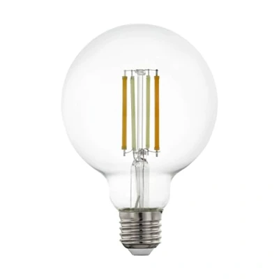 Image de Eglo connect.z Ampoule LED E27 connectée, G95, ZigBee, contrôlable par appli et commande vocale, dimmable, blanc chaud froid, 700 lumens, 6 watts, transparent, design vintage