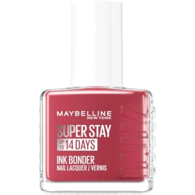 Image de Maybelline New York Vernis à Ongles Coloré Longue Tenue Couleurs Intenses et Pigmentées Renforce les Abîmés Superstay Ink Bonder Teinte : Really Rosy 202 12 ml