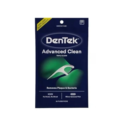 Image de Dentek Triple Clean Floss Picks, Mint, 90 Count by U.S.
