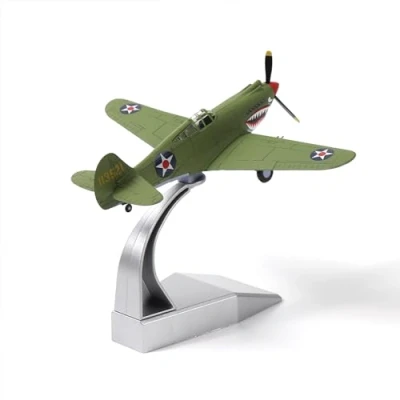Image de NUOTIE 1/72 échelle P 40B Tomahawk Avion de Chasse AVG modèle en métal moulé sous Pression Affichage Militaire à Collectionner