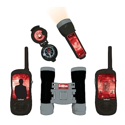 Image de Lexibook, Spy Mission, Set d&#039;aventurier pour Enfants, Talkie walkies 120m, Jumelles, Boussole, Lampe Torche, RPTW12SPY