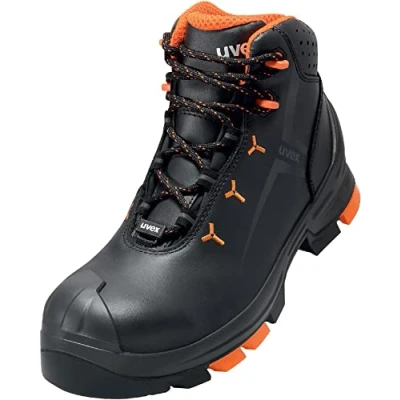 Image de Uvex 2 chaussures de travail Bottes sécurité S3 SRC ESD Orange Noir Largeur 12 / Wide taille, Größe:39