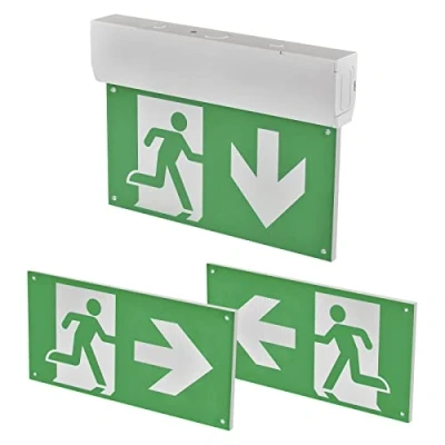 Image de EMOS Éclairage de secours LED Batterie incluse Lampe avec bouton test manuel Mode d&#039;urgence 3 heures Montage mural et au plafond Lumière blanche froide