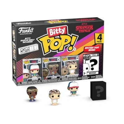 Image de Funko Bitty Pop! St SZN1 Dustin 4pket Une Mini Figurine Mystère en Surprise 2.2 Cm sans Dents Stranger Things Collectionnable Étagère Empilable Incluse Idée de Cadeau TV Fans