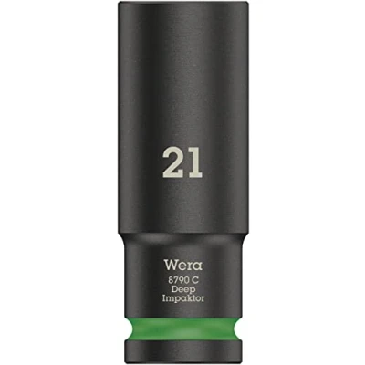 Image de Wera 05004837001 8790 C Impaktor Deep Douille 1/2&quot;, Vert, 21.0 x 83.0 mm
