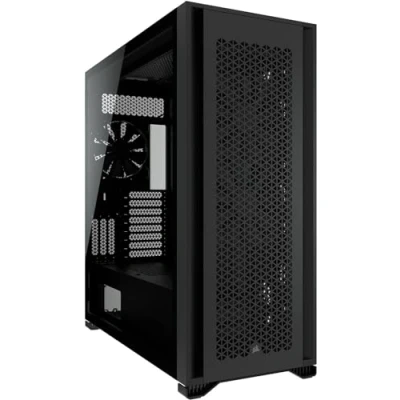 Image de Corsair 7000D AIRFLOW Boîtier PC ATX Grande Tour (Panneau Avant à Flux d’air Élevé, Trois Ventilateurs de 140 mm Inclus avec Répéteur PWM, Gestion des Câbles Facilement, Vaste Espace Interne) Noir