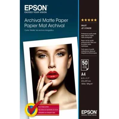 Image de Epson S041342 A4 Archival Matte Paper (50 vel) Papier photo