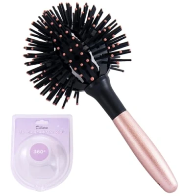 Image de Brosse boule 3D ronde à 360 pour vagues volumétriques, boucles et de plage, idéale brushing, tourner coiffer les cheveux Bomb Ball Curl Brush