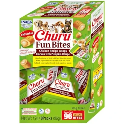 Image de INABA Nourriture pour chiens avec 68,7% de poulet, 1,1% citrouille, thon, blanc d&#039;œuf en poudre, tapioca, caséinate sodium, extrait poulet et levure repas délicieux riche nutriments
