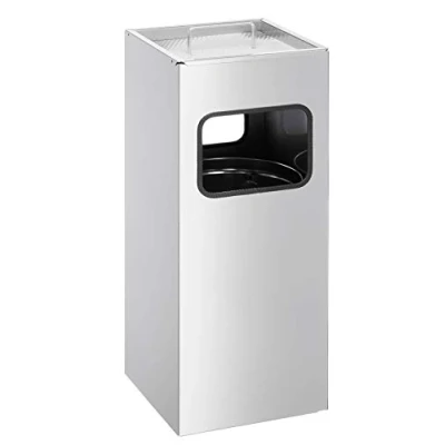 Image de Durable 333123 Cendrier sur pied carrée en métal avec sable Argent