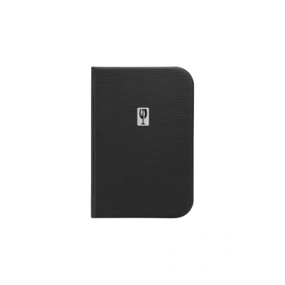 Image de SECURIT Protège menu en PVC modèle Essential format A5 couleur noir Présentation restaurant
