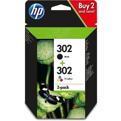 Image de HP 302 (X4D37AE) Noir + 3 couleurs Cartouche d&#039;encre Multipack