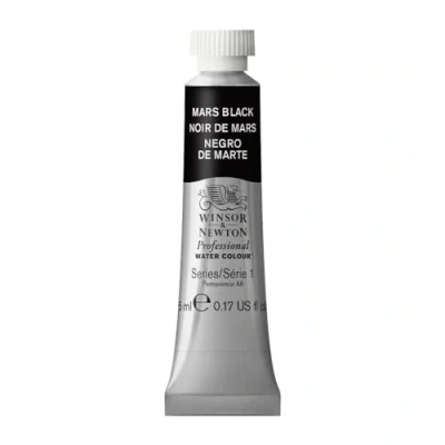 Image de Winsor &amp; Newton Aquarelle Professionnel Peinture Aquarelle, Haute Luminosité, Résistante à la Lumière, Qualité Archive, Tube de 5 ML, Couleur Noir Mars