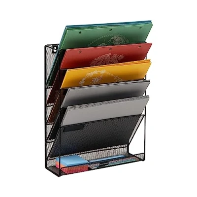 Image de Mind Reader Storage One Organiseur de fichiers vertical, 5 niveaux, noir