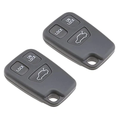 Image de ECSiNG Lot de 2 Coques Rechange pour clé Voiture à 3 Boutons Compatible avec Volvo 850 960 C70 S40 S60 S70 S80 S90 V40 V70 V90 XC70 XC9