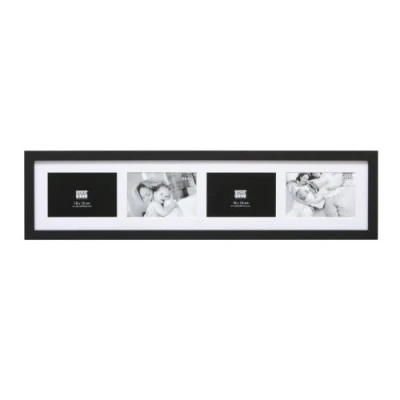 Image de Deknudt Frames S66KC4 15.0X20.0 Cadre Photo pour 4 Photos Horizontal Noir 92 x 24 2 cm