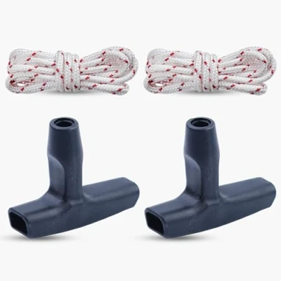 Image de Haishine Corde de Démarrage pour Tondeuse à Gazon, avec 2 Poignées Tondeuses Coupe bordures, Tronçonneuses, Pièces Moteur, bordures