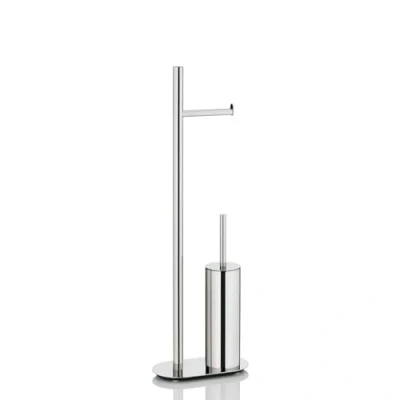 Image de Kela 22698 set WC support papier toilette + brosse, acier inoxydable, &#039;Lucido&#039;