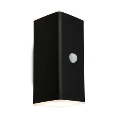 Image de BRILONER lampe murale LED rechargeable avec détecteur de mouvement, capteur crépusculaire, minuterie 20 sec, spot LED, extérieure, applique 15,5x6,5x8,5 cm (hxlxp), noir