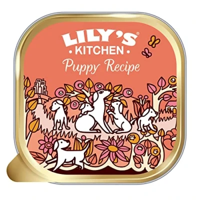 Image de Lily’s Kitchen Fabriqué à partir d’ingrédients naturels Barquette d’aliments humides pour chiots Délice de poulet et légumes bio 11 x 150g